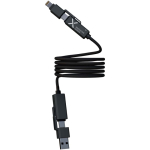 Cable carga magnético ultrarrápido doble entrada 100W SCX.design color negro