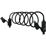 Cable carga magnético ultrarrápido doble entrada 100W SCX.design color negro tercera vista