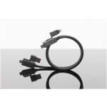 Cable carga magnético ultrarrápido doble entrada 100W SCX.design color negro quinta vista