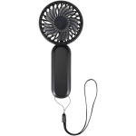 Ventilador portátil recargable de 3 velocidades con USB-C color negro segunda vista frontal