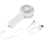 Ventilador portátil recargable de 3 velocidades con USB-C color blanco segunda vista
