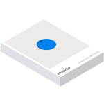 Localizador BT resistente al agua con alarma sonora Chipolo color azul segunda vista con caja