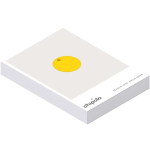 Localizador BT resistente al agua con alarma sonora Chipolo color amarillo segunda vista con caja