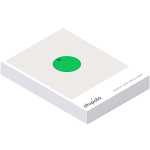 Localizador BT resistente al agua con alarma sonora Chipolo color verde segunda vista con caja