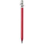 Bolígrafo de aluminio reciclado con mecanismo giratorio en tinta negra color rojo segunda vista