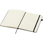 Cuaderno de tapa dura de piel sintética A5 hojas a rayas JournalBooks color negro segunda vista