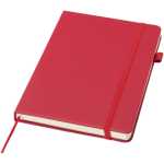 Cuaderno de tapa dura de piel sintética A5 hojas a rayas JournalBooks color rojo
