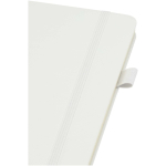 Cuaderno de tapa dura de piel sintética A5 hojas a rayas JournalBooks color blanco vista detalle 1