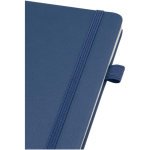 Cuaderno de tapa dura de piel sintética A5 hojas a rayas JournalBooks color azul marino vista detalle 1