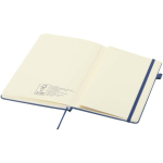 Cuaderno de tapa dura de piel sintética A5 hojas a rayas JournalBooks color azul marino tercera vista