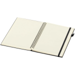 Cuaderno de tapa dura piel sintética espiral A5 hojas a rayas JournalBooks color negro segunda vista