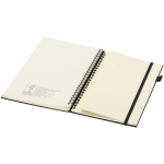 Cuaderno de tapa dura piel sintética espiral A5 hojas a rayas JournalBooks color negro tercera vista