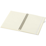 Cuaderno de tapa dura piel sintética espiral A5 hojas a rayas JournalBooks color blanco segunda vista