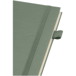 Cuaderno de tapa dura piel sintética espiral A5 hojas a rayas JournalBooks color verde jaspeado vista detalle 1