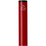 Bolígrafo de aluminio reciclado con mecanismo giratorio tinta azul color rojo vista detalle 1