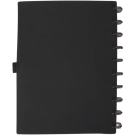 Agenda con cubierta de piel sintética y sistema de discos color negro segunda vista trasera