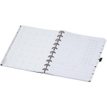 Agenda con cubierta de piel sintética y sistema de discos color negro tercera vista