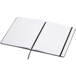 Cuaderno tapa dura con cierre elástico y piel sintética A4 hojas a rayas color negro segunda vista