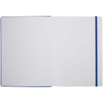 Cuaderno tapa dura con cierre elástico y piel sintética A4 hojas a rayas color azul real tercera vista frontal