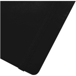 Cuaderno tapa dura con cierre elástico y piel sintética A7 hojas a rayas color negro vista detalle 1