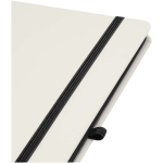 Cuaderno de tapa dura con cierre elástico y tacto suave A5 hojas a rayas color negro vista detalle 1