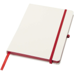 Cuaderno de tapa dura con cierre elástico y tacto suave A5 hojas a rayas color rojo