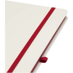Cuaderno de tapa dura con cierre elástico y tacto suave A5 hojas a rayas color rojo vista detalle 1