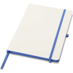 Cuaderno de tapa dura con cierre elástico y tacto suave A5 hojas a rayas color azul real