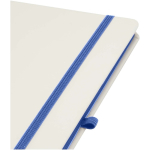 Cuaderno de tapa dura con cierre elástico y tacto suave A5 hojas a rayas color azul real vista detalle 1