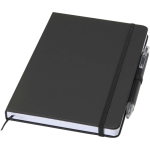 Set de cuaderno A5 de tapa dura y bolígrafo de tinta azul color negro