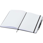 Set de cuaderno A5 de tapa dura y bolígrafo de tinta azul color negro segunda vista