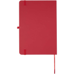 Set de cuaderno A5 de tapa dura y bolígrafo de tinta azul color rojo segunda vista trasera