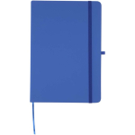 Set de cuaderno A5 de tapa dura y bolígrafo de tinta azul color azul real segunda vista frontal