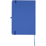 Set de cuaderno A5 de tapa dura y bolígrafo de tinta azul color azul real segunda vista trasera