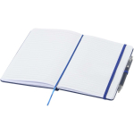 Set de cuaderno A5 de tapa dura y bolígrafo de tinta azul color azul marino segunda vista
