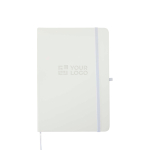 Cuaderno con tapa dura de piel sintética A5 hojas a rayas vista principal