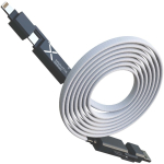 Cable de carga con recogida magnética con doble entrada 60W color gris segunda vista