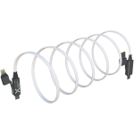 Cable de carga con recogida magnética con doble entrada 60W color gris tercera vista