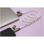 Cable de carga con recogida magnética con doble entrada 60W color gris imagen de estilo de vida