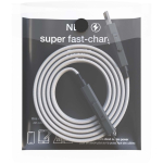Cable de carga con recogida magnética con doble entrada 60W color gris segunda vista con caja