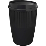 Vaso reutilizable de plástico reciclado una pared 350ml color negro