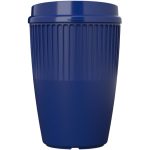Vaso reutilizable de plástico reciclado una pared 350ml color azul segunda vista frontal