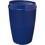 Vaso reutilizable de plástico reciclado una pared 350ml color azul