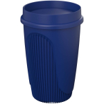 Vaso de una pared con tapa 360° y reborde aislante 350ml color azul