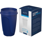 Vaso de una pared con tapa 360° y reborde aislante 350ml color azul cuarta vista