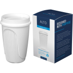 Vaso de una pared con tapa 360° y reborde aislante 350ml color blanco cuarta vista
