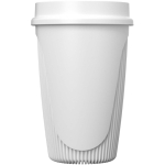 Vaso de una pared con tapa 360° y reborde aislante 350ml color blanco segunda vista lateral