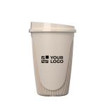 Vaso reutilizable con tapa clip y reborde aislante 350ml vista principal