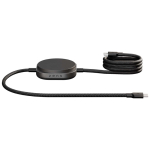 Cable de carga USB-C 2 en 1 con una base inalámbrica Zens color negro