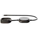 Cable de carga USB-C 2 en 1 con una base inalámbrica Zens color negro segunda vista trasera